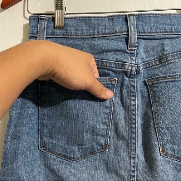 J. Crew Frayed Raw Hem Denim Pencil Skirt size 26 - Picture 8 of 10
